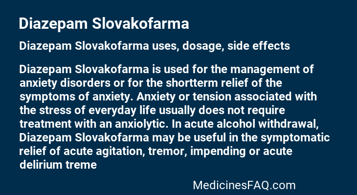 Diazepam Slovakofarma