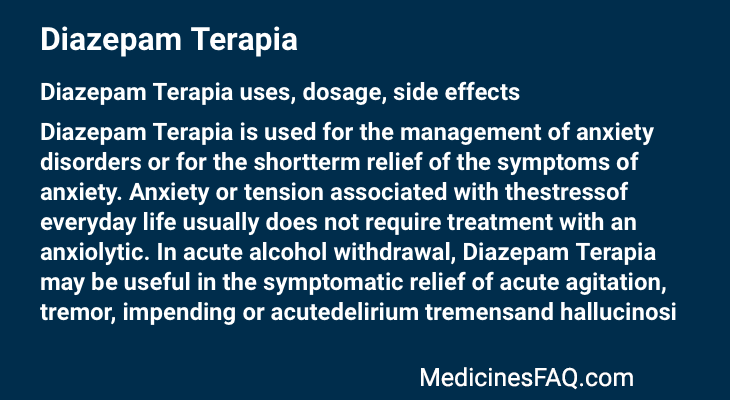 Diazepam Terapia