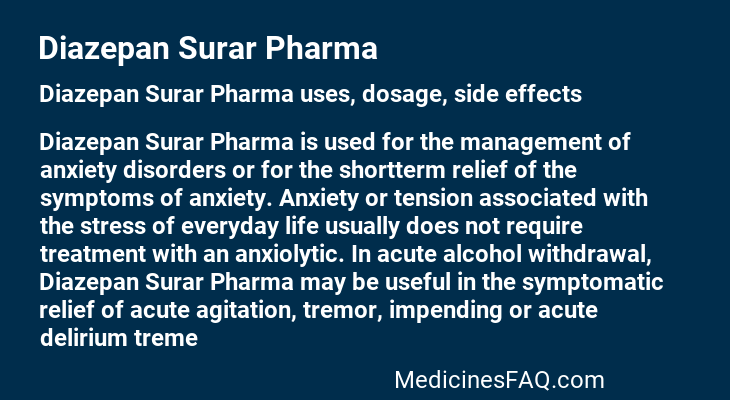 Diazepan Surar Pharma