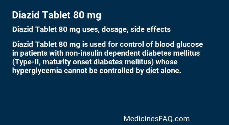 Diazid Tablet 80 mg