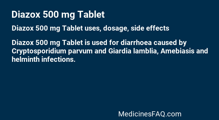 Diazox 500 mg Tablet