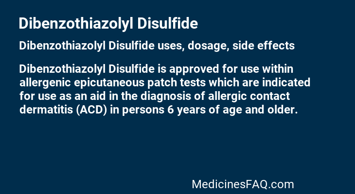 Dibenzothiazolyl Disulfide
