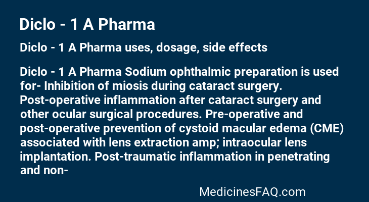 Diclo - 1 A Pharma