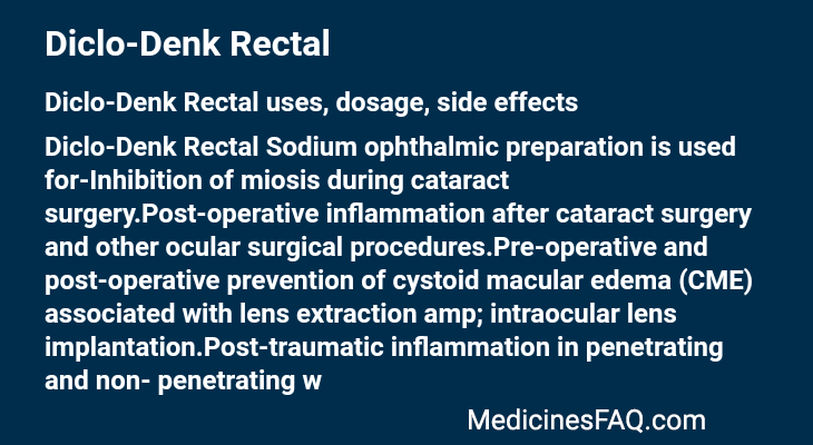 Diclo-Denk Rectal