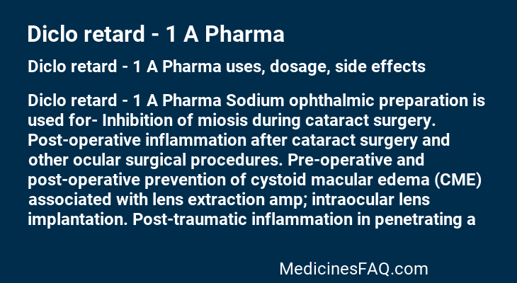 Diclo retard - 1 A Pharma