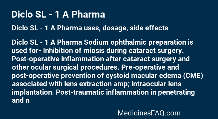 Diclo SL - 1 A Pharma