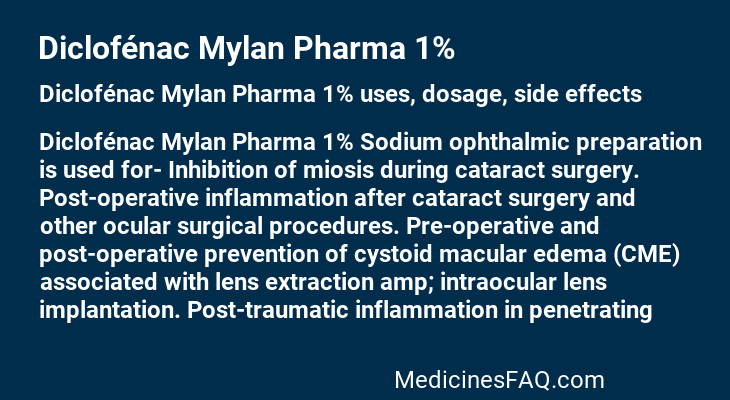 Diclofénac Mylan Pharma 1%