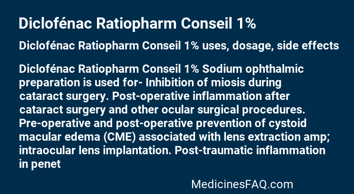 Diclofénac Ratiopharm Conseil 1%