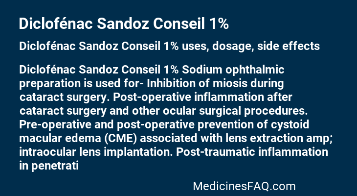 Diclofénac Sandoz Conseil 1%