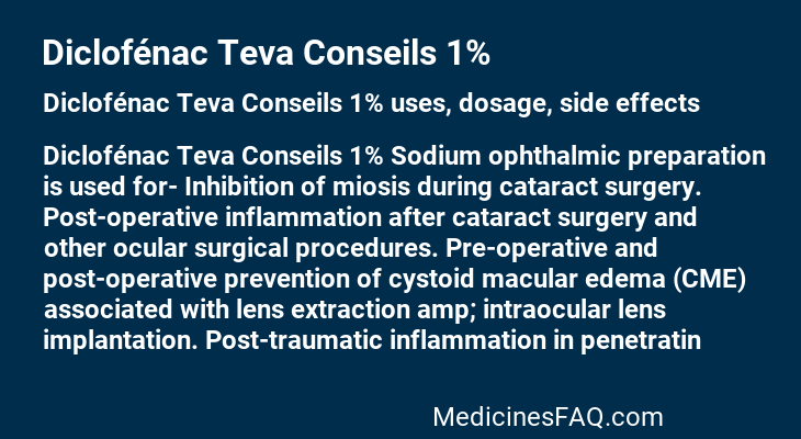 Diclofénac Teva Conseils 1%