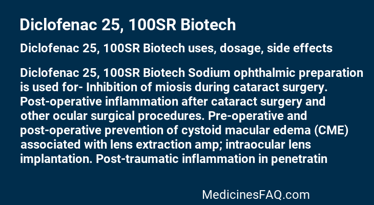 Diclofenac 25, 100SR Biotech