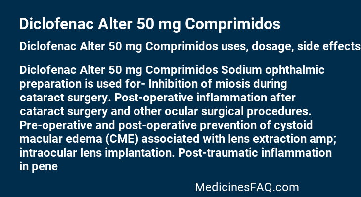 Diclofenac Alter 50 mg Comprimidos