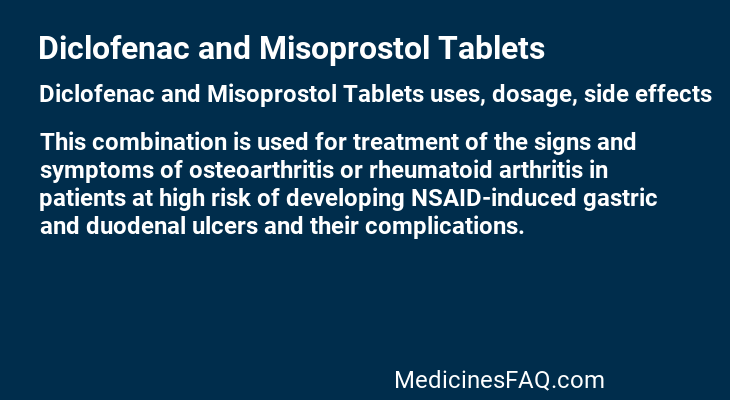 Diclofenac and Misoprostol Tablets