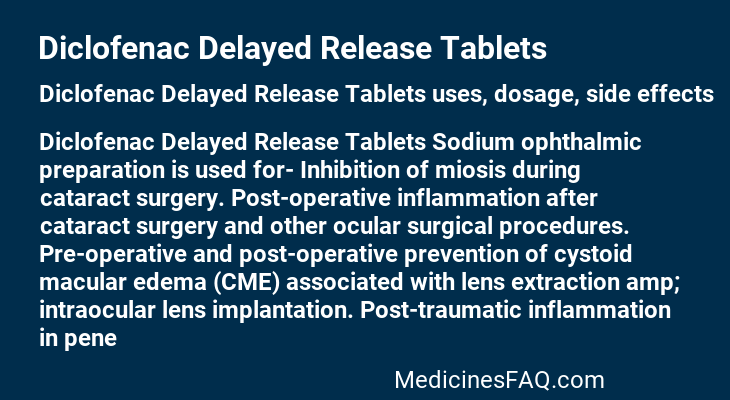 Diclofenac Delayed Release Tablets