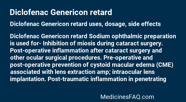 Diclofenac Genericon retard