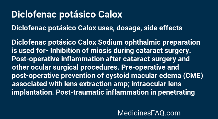 Diclofenac potásico Calox