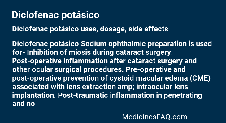 Diclofenac potásico