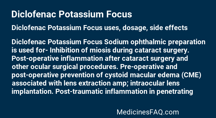 Diclofenac Potassium Focus