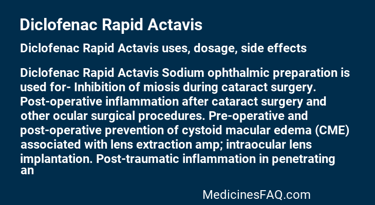 Diclofenac Rapid Actavis