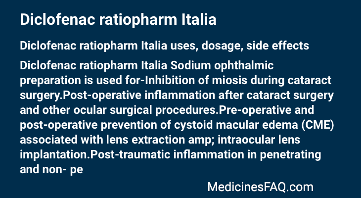 Diclofenac ratiopharm Italia