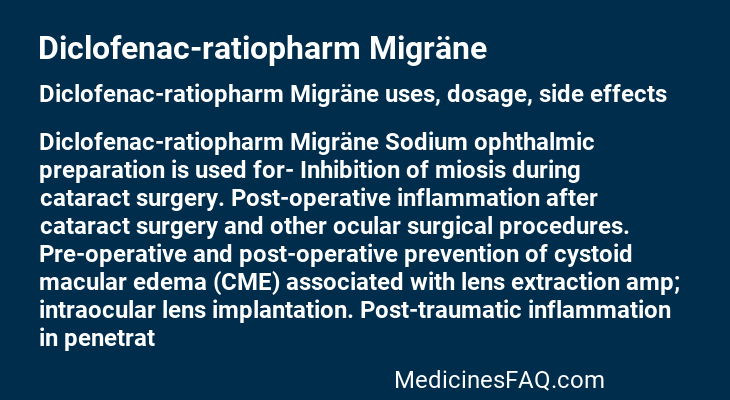 Diclofenac-ratiopharm Migräne