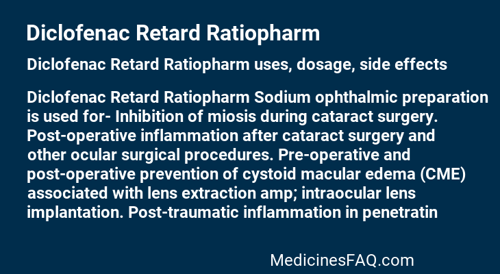 Diclofenac Retard Ratiopharm