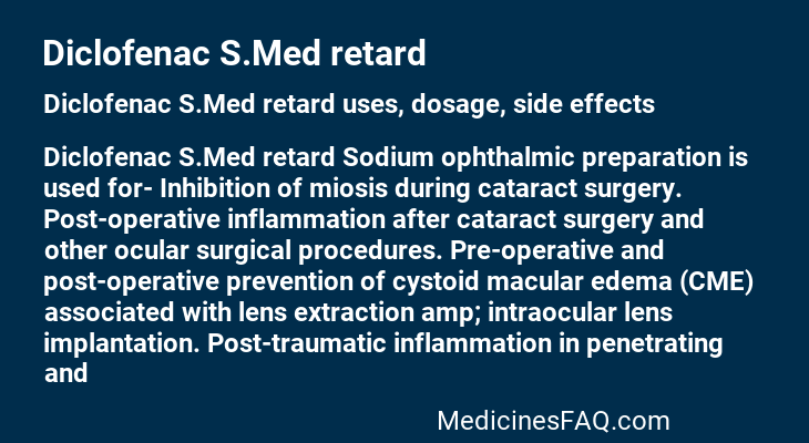 Diclofenac S.Med retard