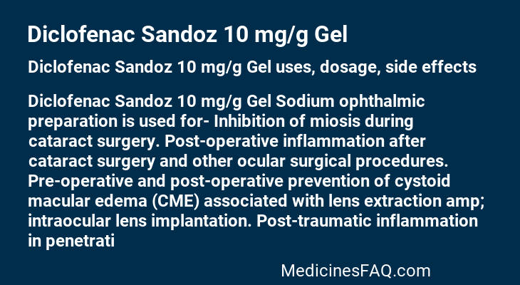 Diclofenac Sandoz 10 mg/g Gel