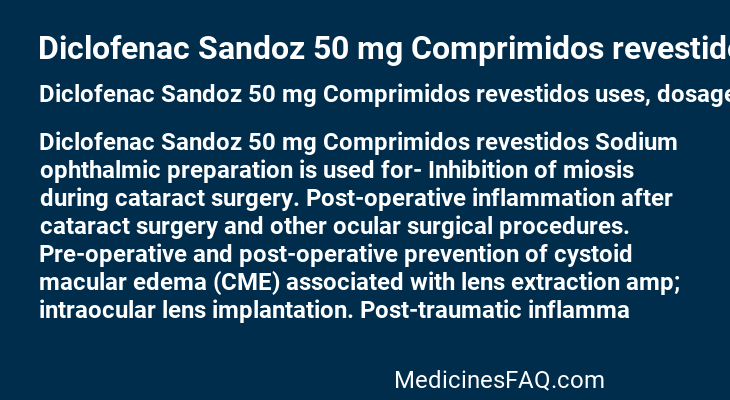 Diclofenac Sandoz 50 mg Comprimidos revestidos