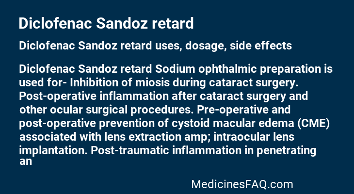 Diclofenac Sandoz retard