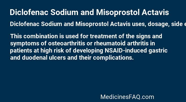 Diclofenac Sodium and Misoprostol Actavis