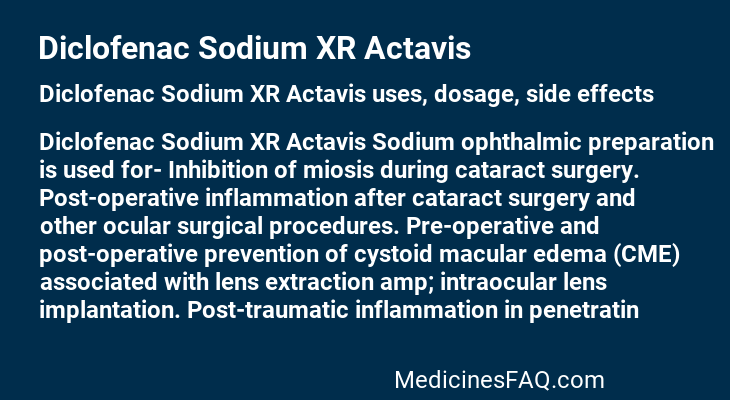 Diclofenac Sodium XR Actavis