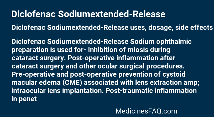 Diclofenac Sodiumextended-Release