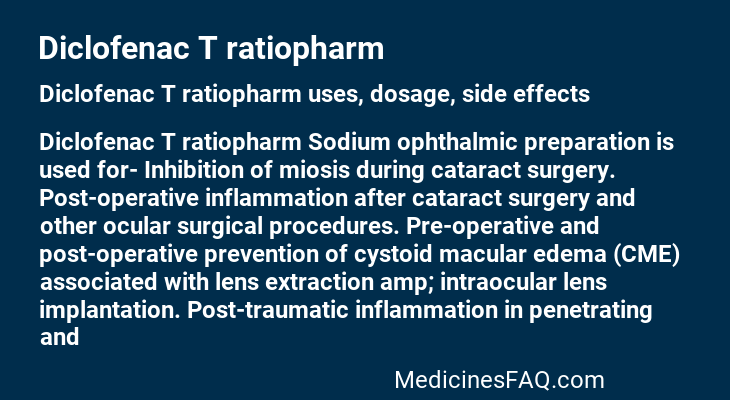 Diclofenac T ratiopharm