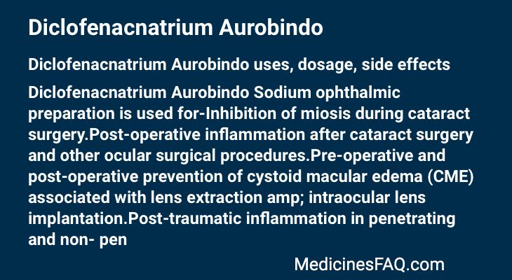 Diclofenacnatrium Aurobindo