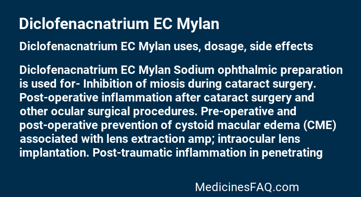 Diclofenacnatrium EC Mylan