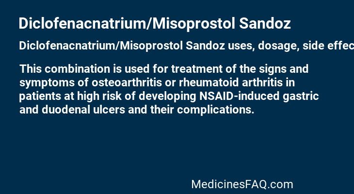 Diclofenacnatrium/Misoprostol Sandoz