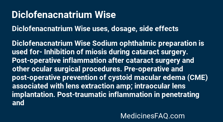 Diclofenacnatrium Wise