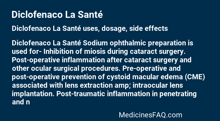 Diclofenaco La Santé