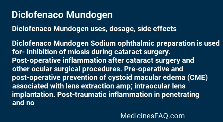 Diclofenaco Mundogen