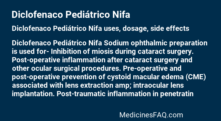 Diclofenaco Pediátrico Nifa