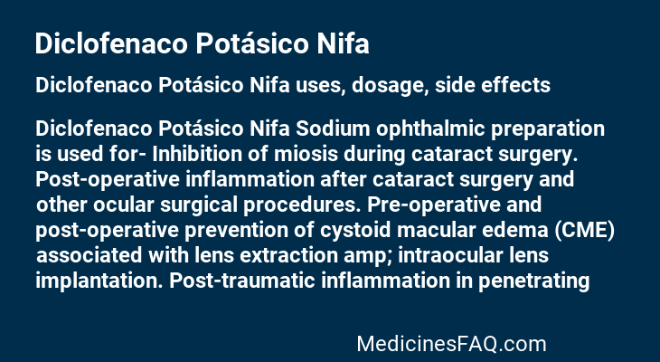 Diclofenaco Potásico Nifa