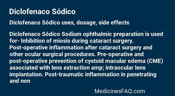 Diclofenaco Sódico