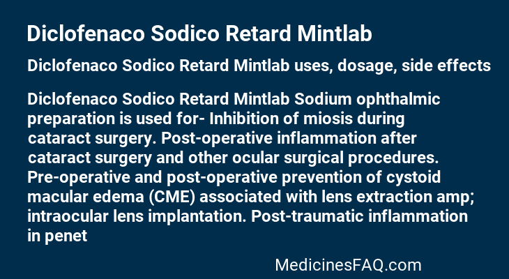 Diclofenaco Sodico Retard Mintlab