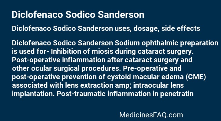 Diclofenaco Sodico Sanderson