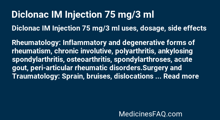 Diclonac IM Injection 75 mg/3 ml