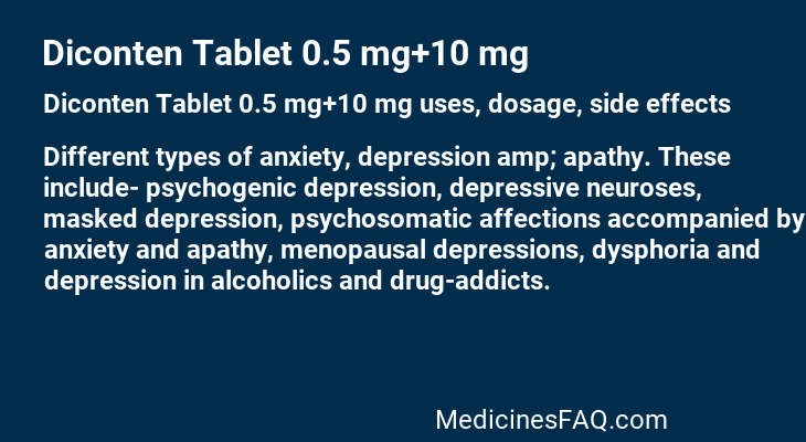 Diconten Tablet 0.5 mg+10 mg