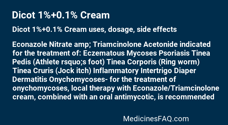 Dicot 1%+0.1% Cream