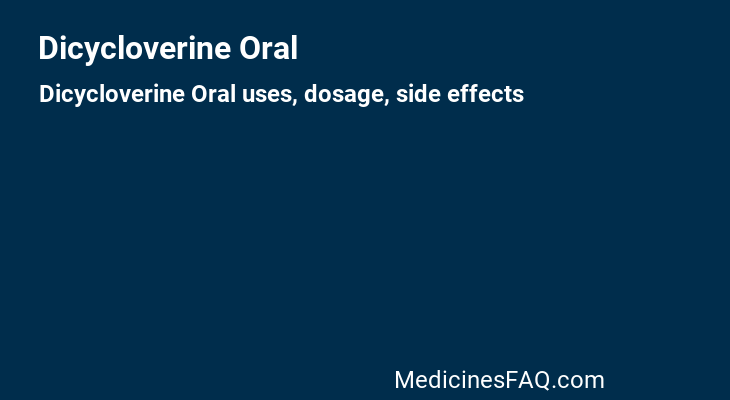 Dicycloverine Oral
