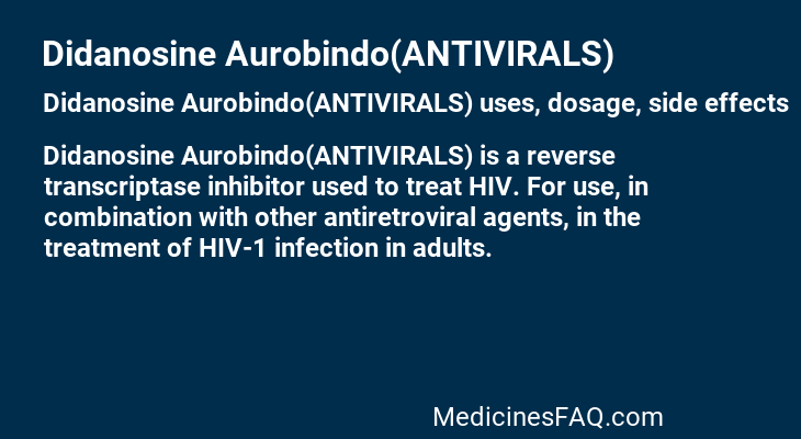 Didanosine Aurobindo(ANTIVIRALS)